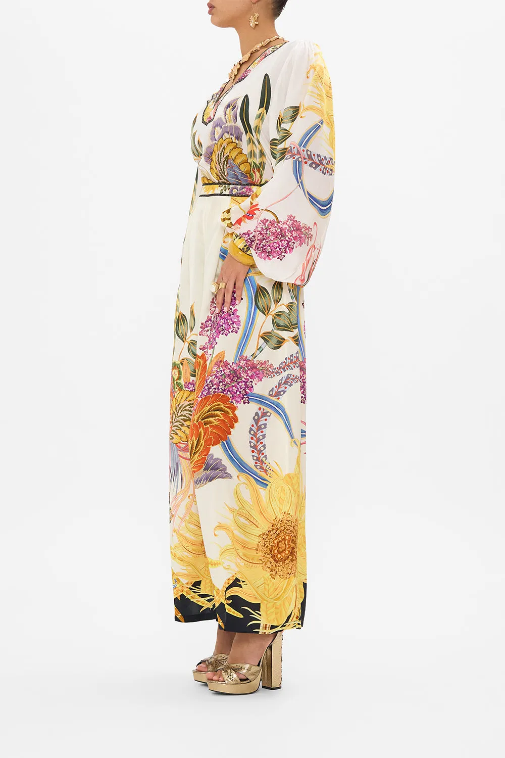 TUCK FRONT PANT SUNFLOWERS ON MY MIND sold by Camilla product image thumbnail 4