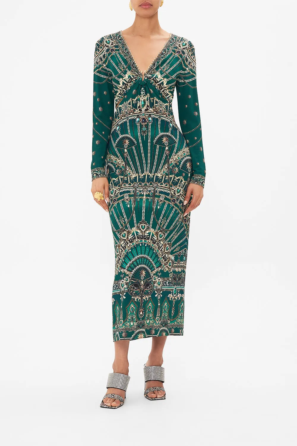 CUT OUT JERSEY DRESS WITH HARDWARE A VENICE VEIL sold by Camilla