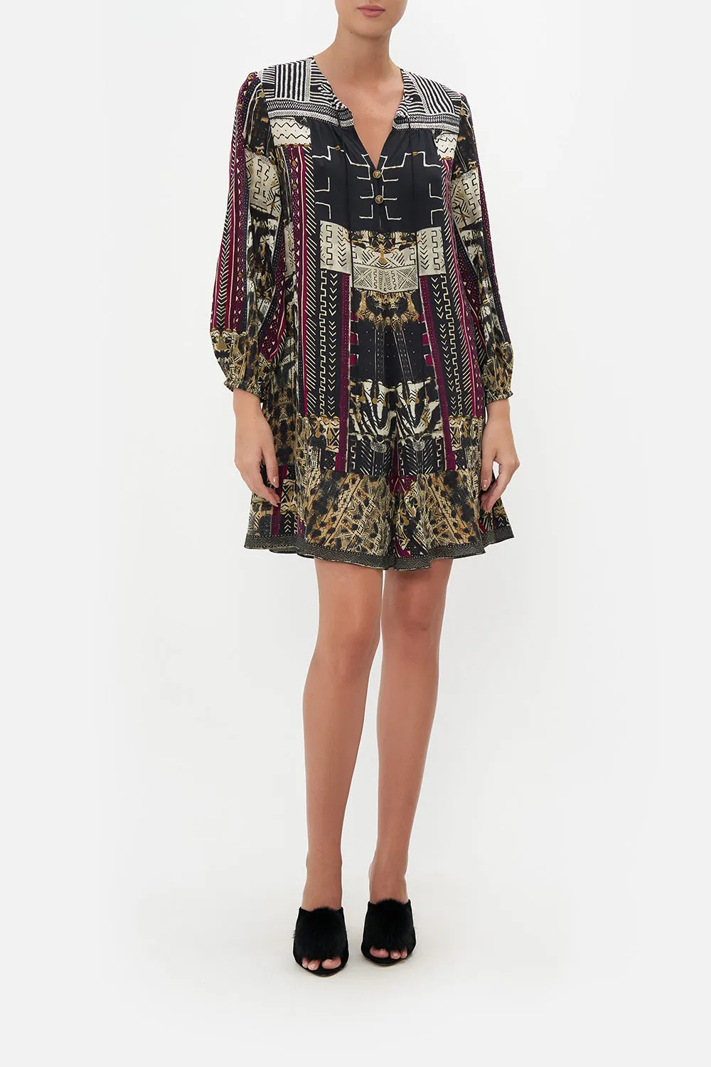 BUTTON UP DRESS WITH YOKE DESERT DREAMS sold by Camilla