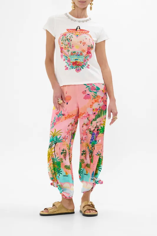 SLIM FIT ROUND NECK T-SHIRT SISTER SUNSET made by Camilla