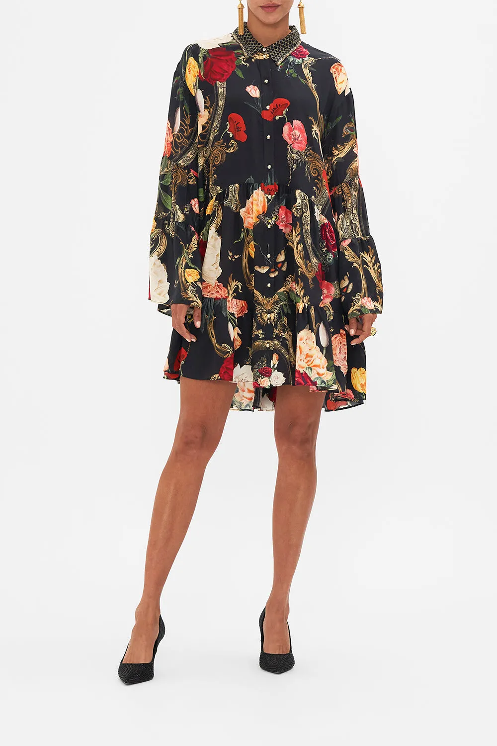 TIERED DRESS WITH COLLAR MAGIC IN THE MANUSCRIPTS sold by Camilla