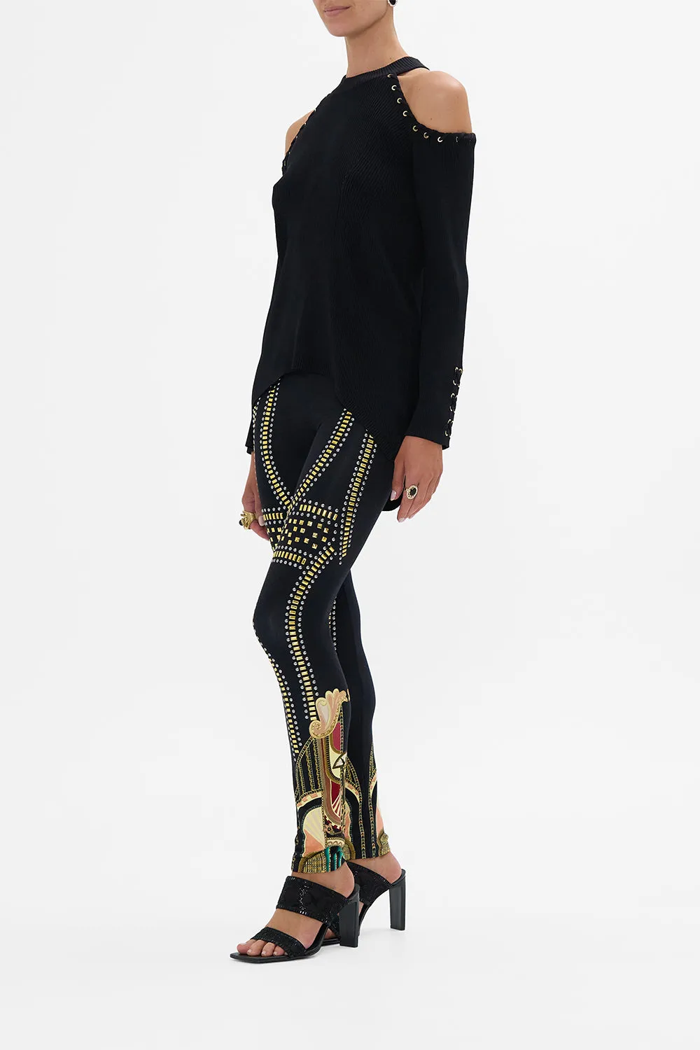 METAL HOTFIX EMBELLISHED LEGGINGS THEY CALLED HER NEFERTARI sold by Camilla product image thumbnail 4
