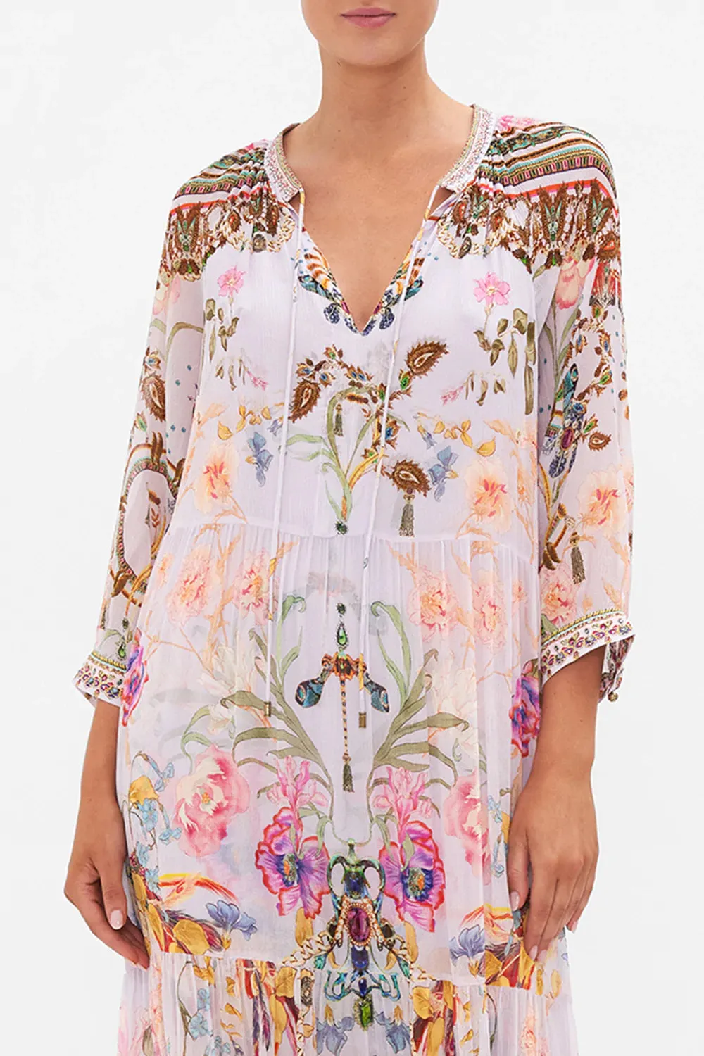 LONG GATHERED PANEL DRESS NATURES KALEIDOSCOPE sold by Camilla product image thumbnail 5