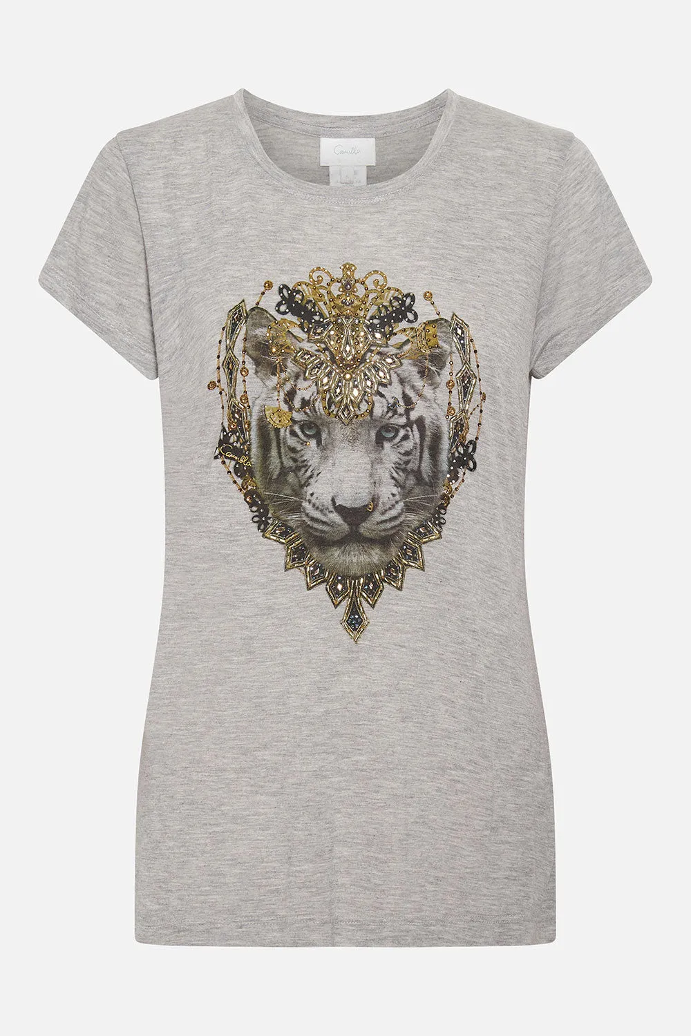 CURVED HEM FITTED TEE SNOW WHISPERS LOUNGE sold by Camilla product image thumbnail 3