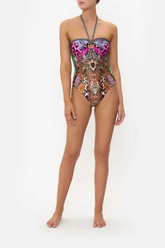 BANDEAU ONE PIECE WITH RING TRIM SURREALIST SUSPENSION sold by Camilla