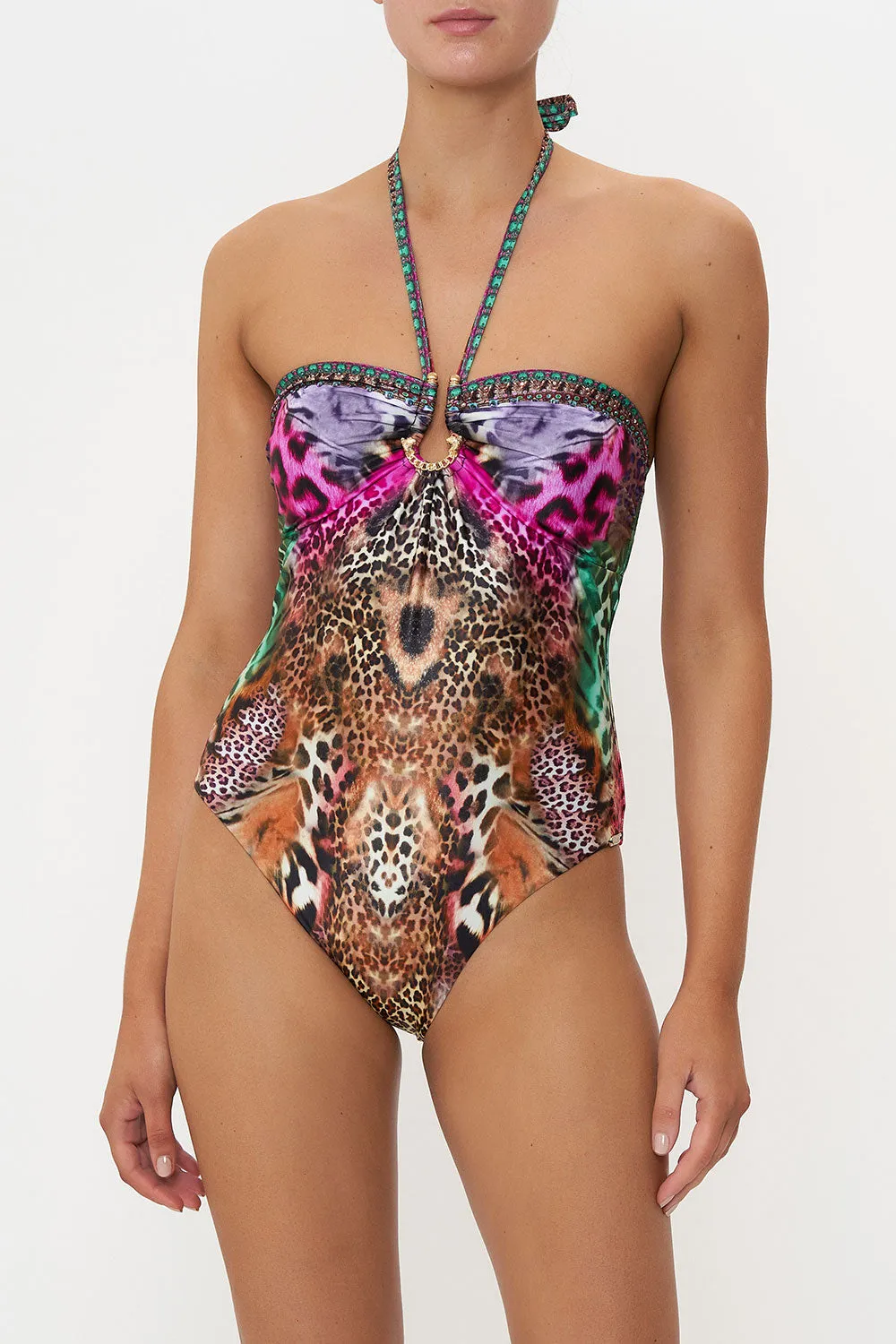 BANDEAU ONE PIECE WITH RING TRIM SURREALIST SUSPENSION sold by Camilla product image thumbnail 5