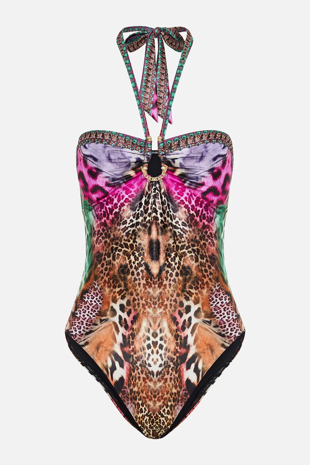 BANDEAU ONE PIECE WITH RING TRIM SURREALIST SUSPENSION sold by Camilla product image thumbnail 3