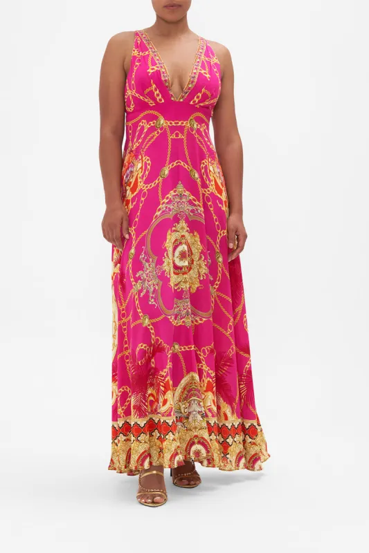 PLUNGE NECK MAXI DRESS WILD AND RUNNING sold by Camilla