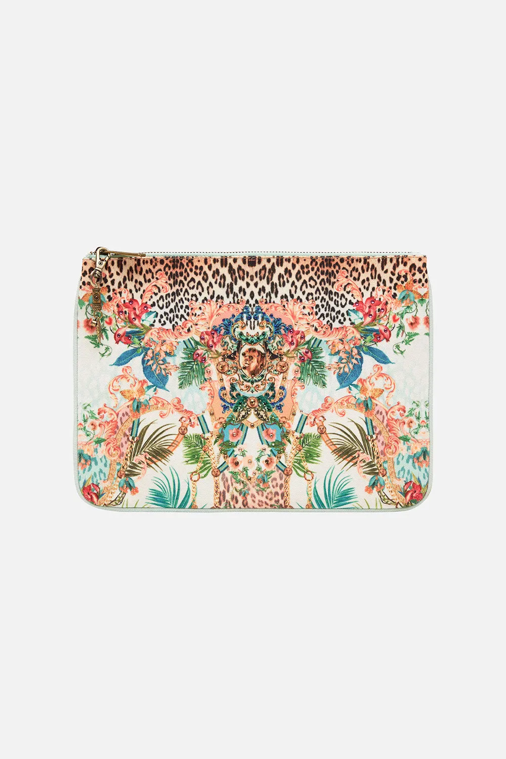 SMALL CANVAS CLUTCH ROYALTY LOYALTY sold by Camilla