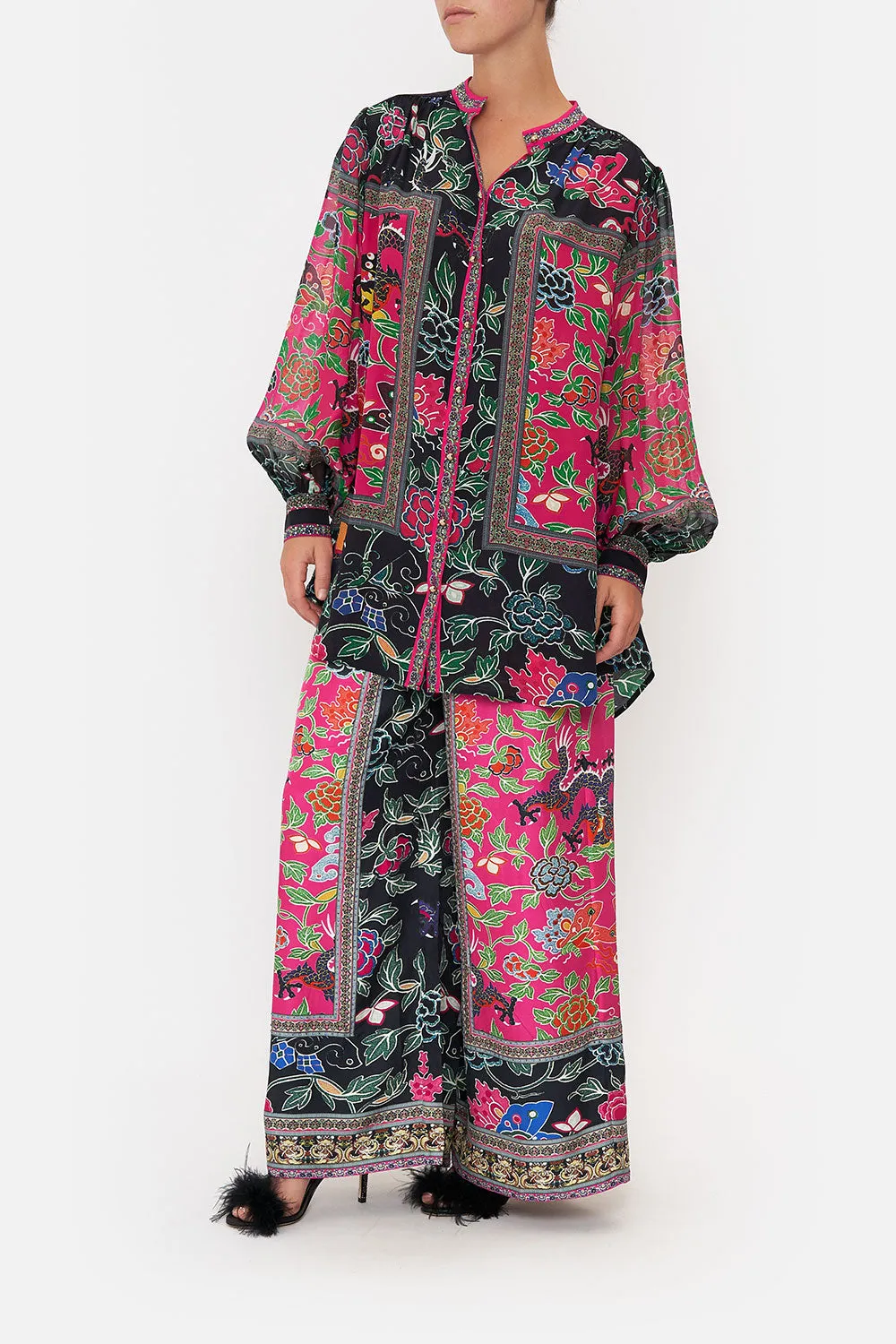 BLOUSON SLEEVE BLOUSE WITH YOKE TWILIGHTS TOKEN sold by Camilla product image thumbnail 4