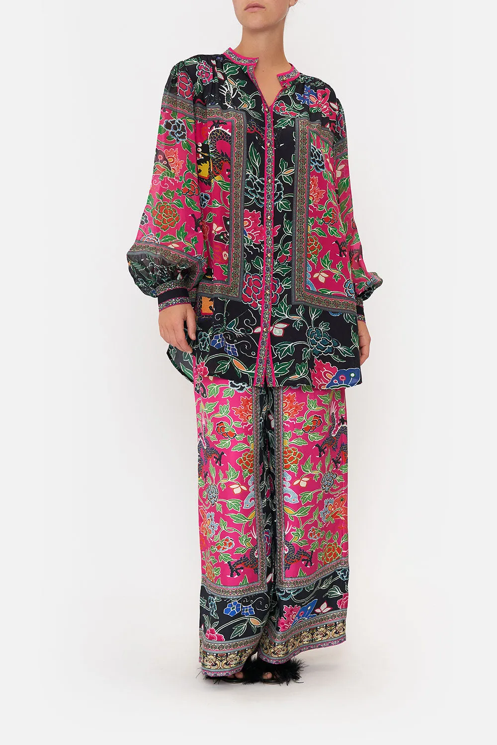 BLOUSON SLEEVE BLOUSE WITH YOKE TWILIGHTS TOKEN sold by Camilla