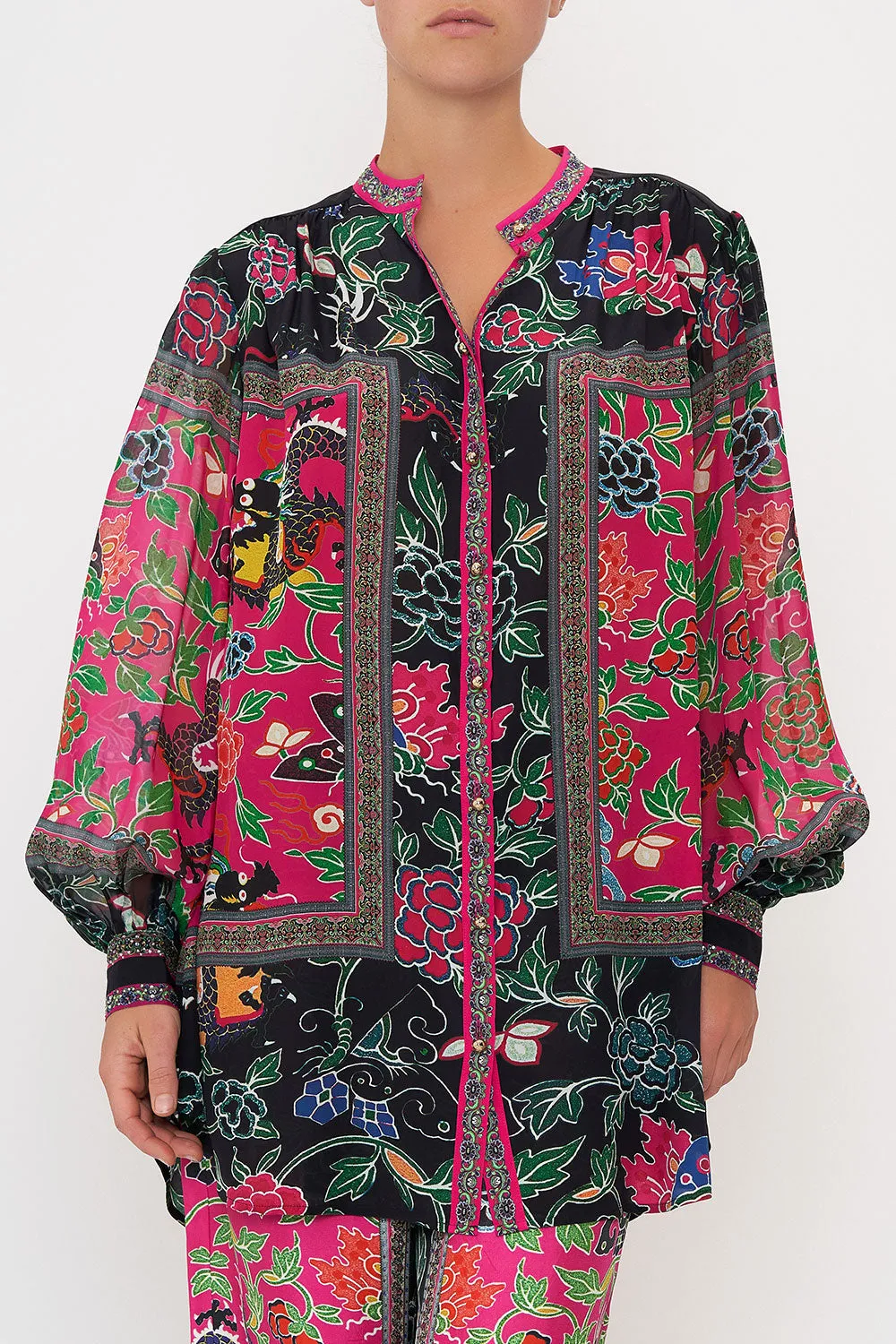 BLOUSON SLEEVE BLOUSE WITH YOKE TWILIGHTS TOKEN sold by Camilla product image thumbnail 5