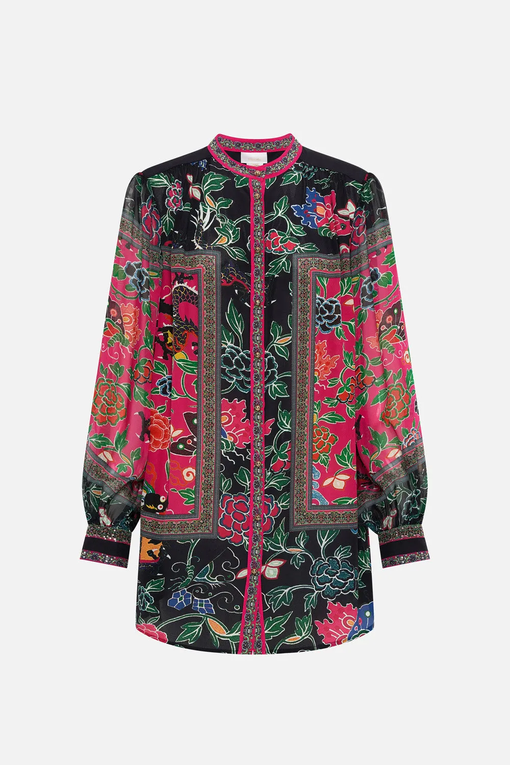 BLOUSON SLEEVE BLOUSE WITH YOKE TWILIGHTS TOKEN sold by Camilla product image thumbnail 3