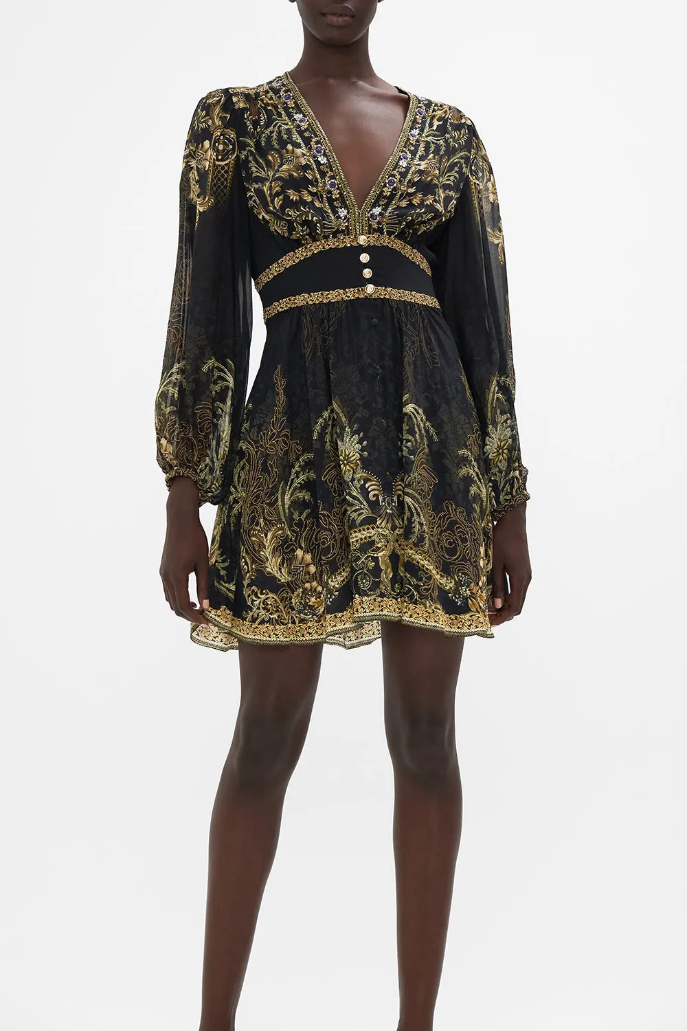 CURVED WAISTBAND SHORT DRESS THE NIGHT IS NOIR sold by Camilla product image thumbnail 5