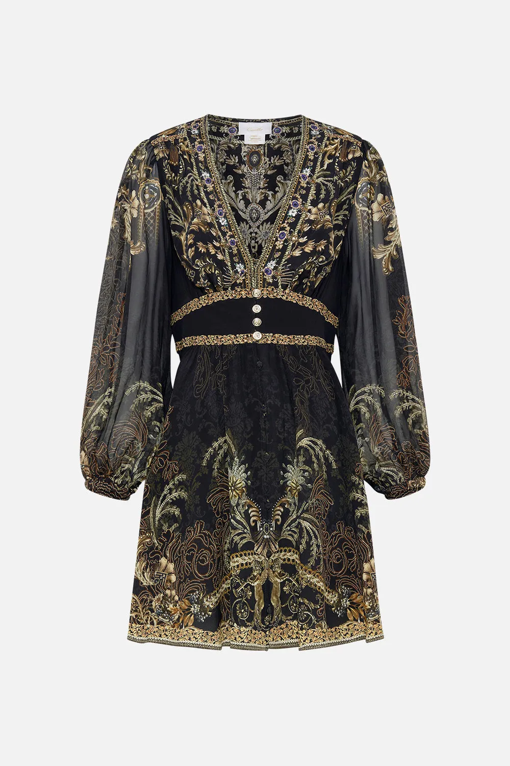 CURVED WAISTBAND SHORT DRESS THE NIGHT IS NOIR sold by Camilla product image thumbnail 3