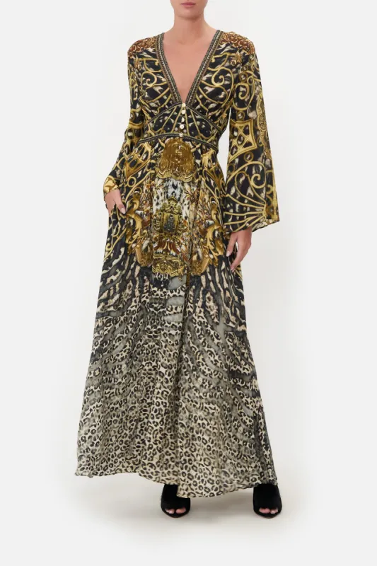 KIMONO SLEEVE DRESS WITH SHIRRING DETAIL ARMADA sold by Camilla
