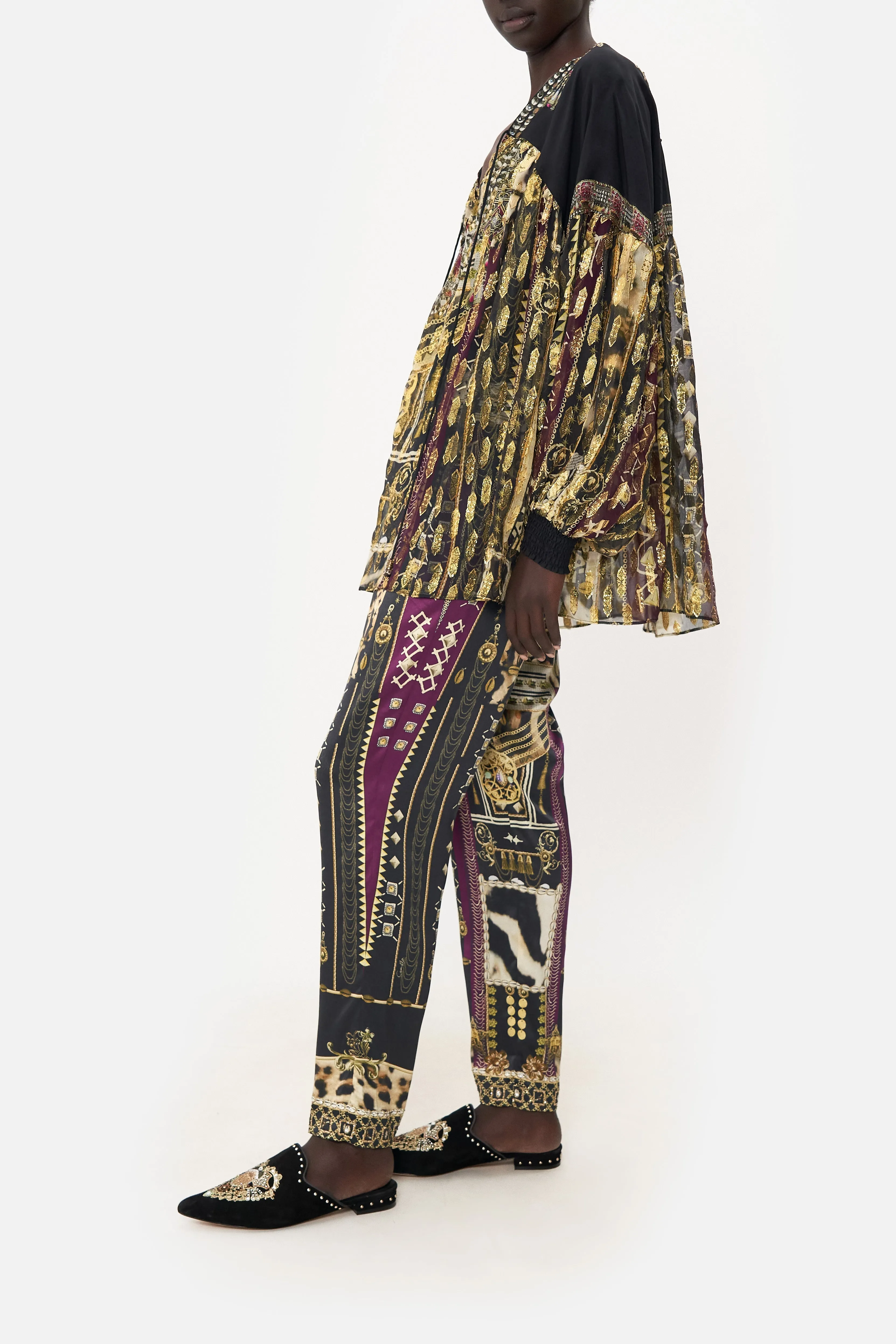 BLOUSON BLOUSE WITH NECK TIE DESERT DREAMS sold by Camilla product image thumbnail 4