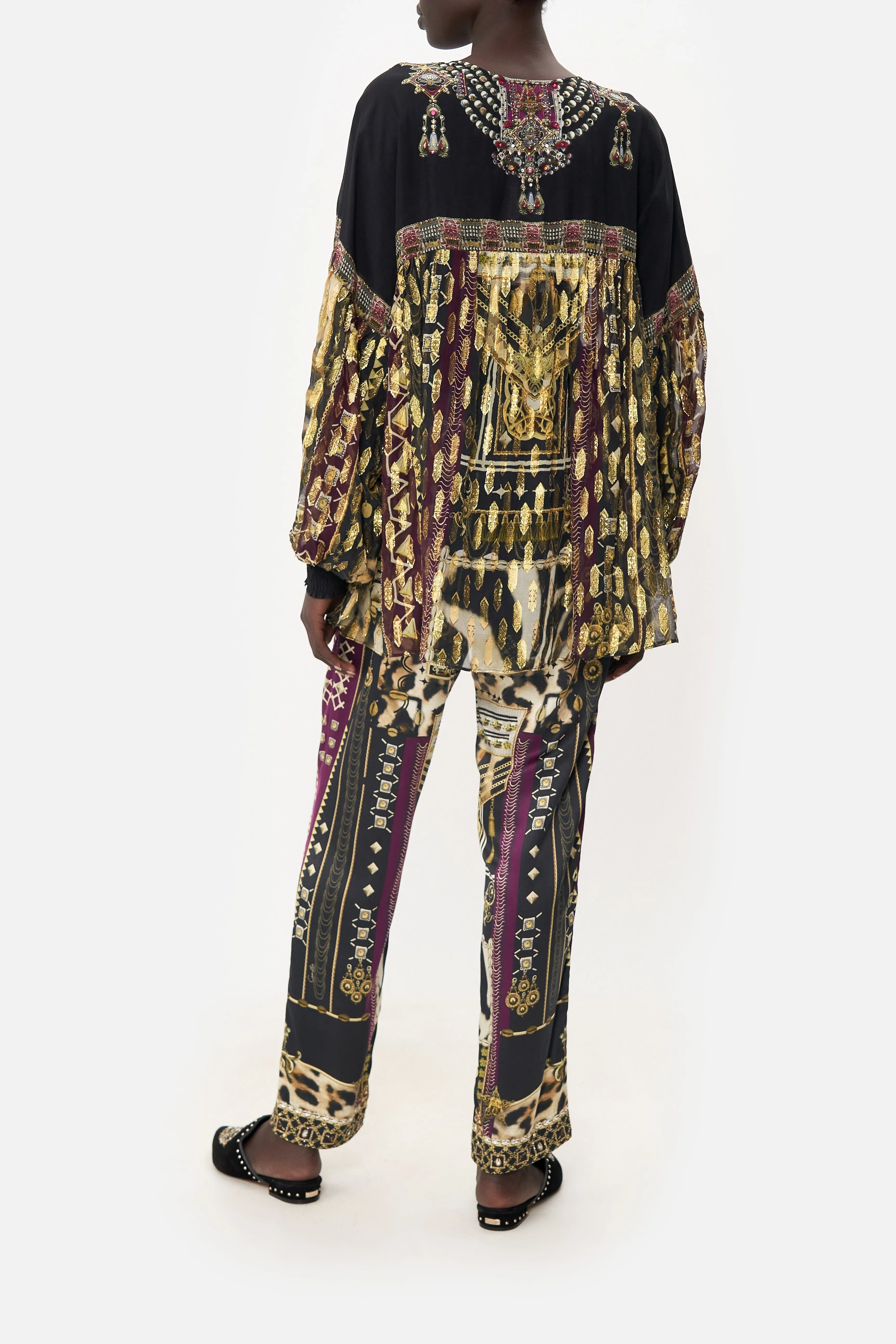 BLOUSON BLOUSE WITH NECK TIE DESERT DREAMS sold by Camilla product image thumbnail 2