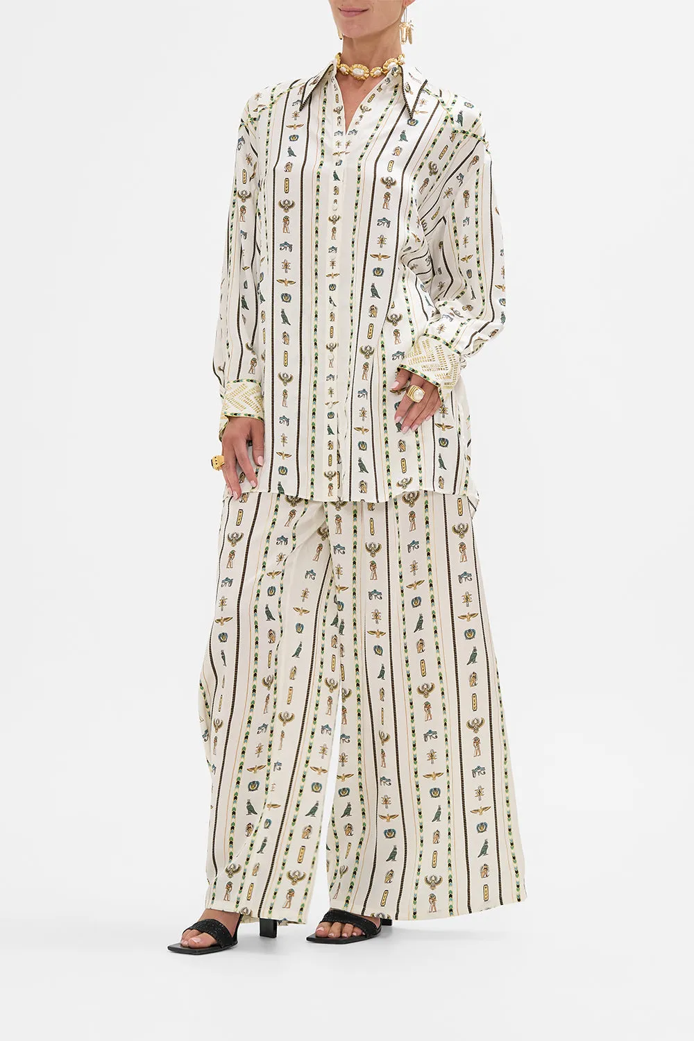 LONG LINE SHIRT WITH YOKE AND BUTTON DETAIL VALLEY OF THE QUEENS sold by Camilla product image thumbnail 4