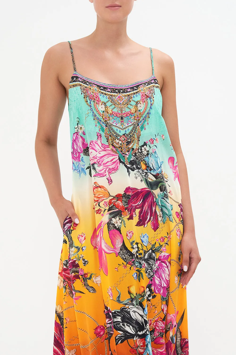 LONG PANEL SLIP DRESS VIPER ROOM sold by Camilla product image thumbnail 5