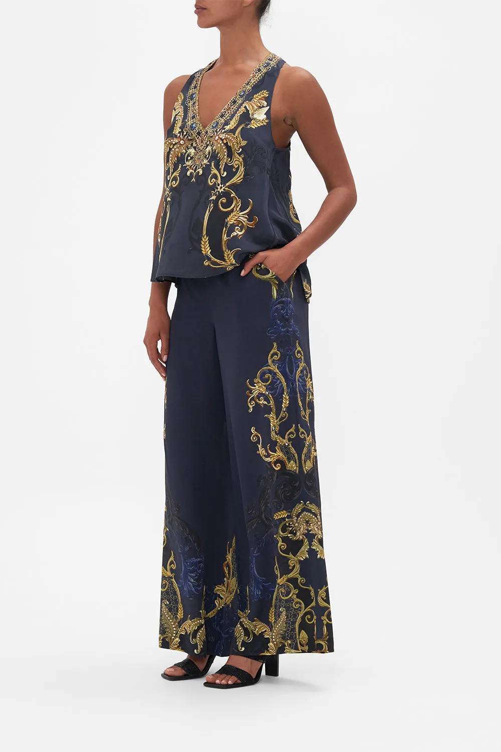 V NECK TOP WITH KNOT BACK MOONLIGHT MELODIES sold by Camilla product image thumbnail 4