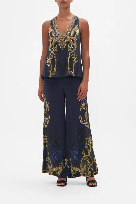 V NECK TOP WITH KNOT BACK MOONLIGHT MELODIES sold by Camilla