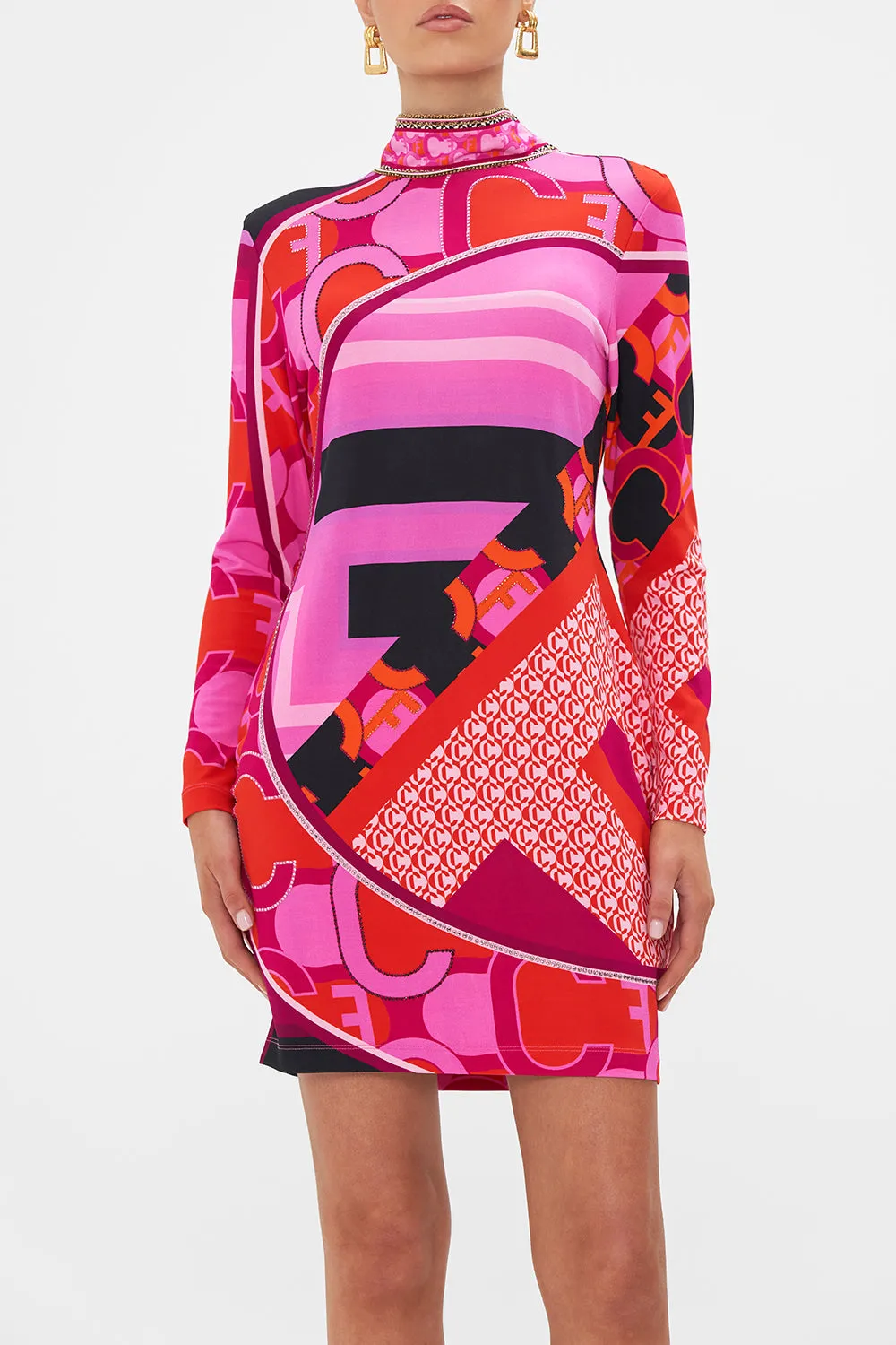 LONG SLEEVE FITTED MINI DRESS CIAO PALAZZO sold by Camilla product image thumbnail 5