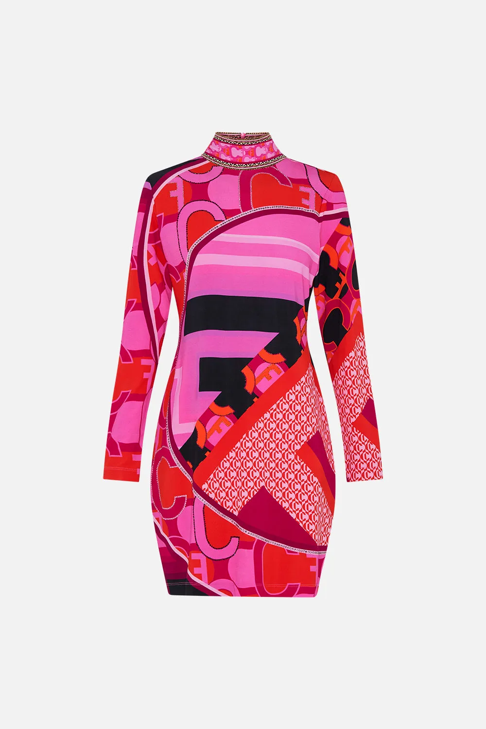 LONG SLEEVE FITTED MINI DRESS CIAO PALAZZO sold by Camilla product image thumbnail 3