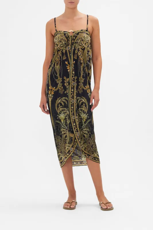 RING TRIM LONG SARONG THE NIGHT IS NOIR sold by Camilla