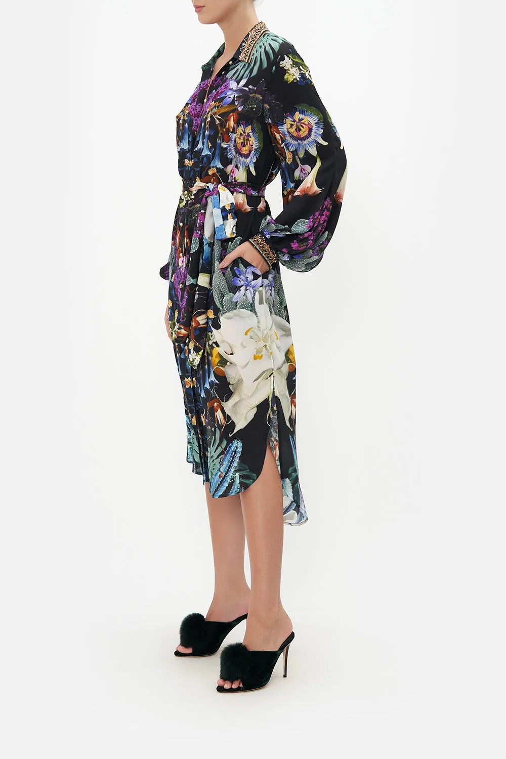 HIGH LOW MIDI SHIRT DRESS HYPNOTISE ME sold by Camilla product image thumbnail 4