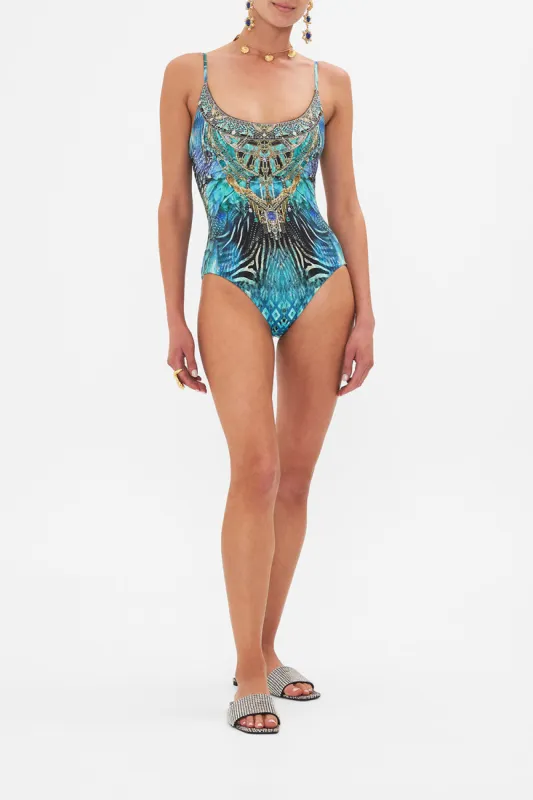 SCOOP NECK ONE PIECE AZURE ALLURE sold by Camilla