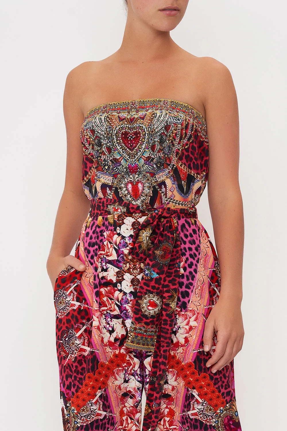 TIE WAIST STRAPLESS JUMPSUIT ARTESANIA MANIA sold by Camilla product image thumbnail 5