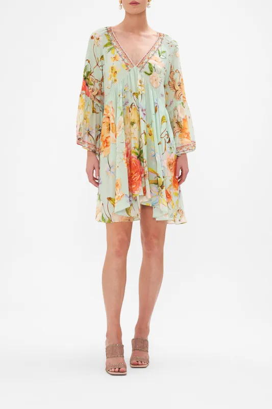 A-LINE RUFFLE SLEEVE DRESS TALK THE WALK sold by Camilla