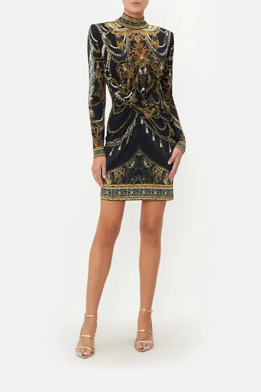 CROSS FRONT MINI DRESS RAVIN RAVEN sold by Camilla