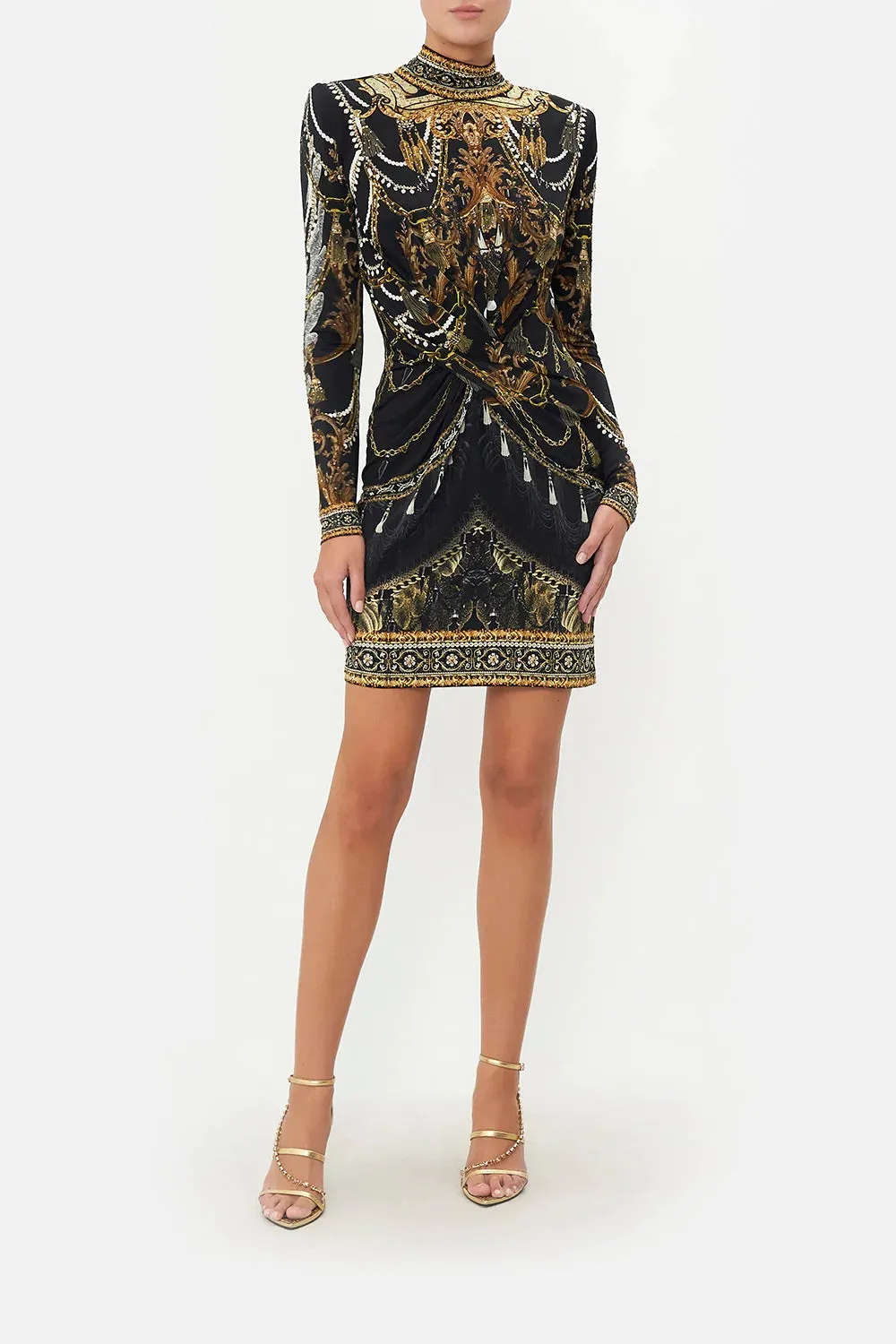 CROSS FRONT MINI DRESS RAVIN RAVEN sold by Camilla