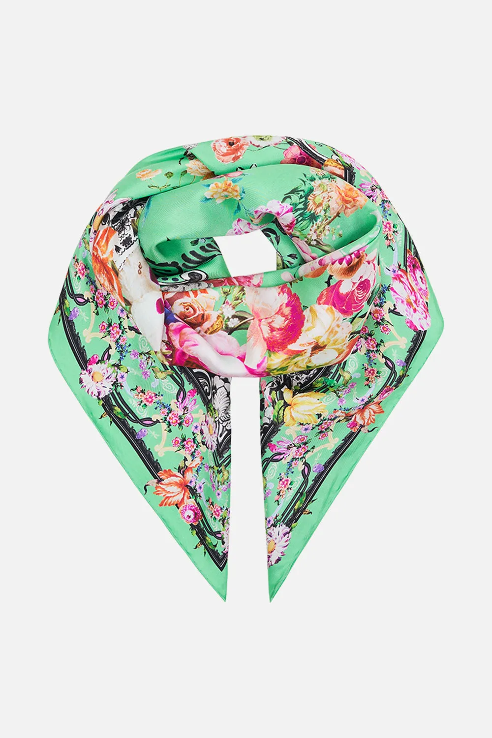 SILK SQUARE SCARF PORCELAIN DREAM sold by Camilla