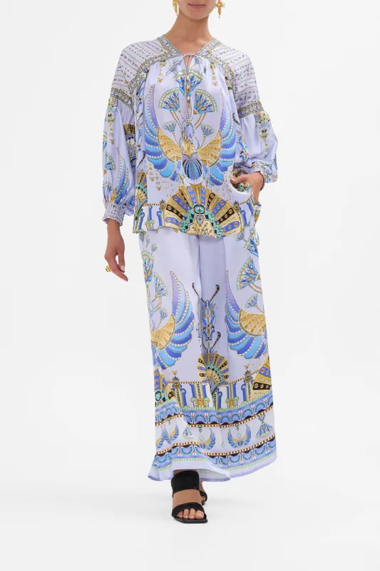 BLOUSON BLOUSE WITH NECK TIE UNDER SCARAB SKIES sold by Camilla