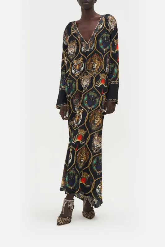 DRAPED BACK LONG SLEEVE DRESS JAGGIS JEWELS sold by Camilla