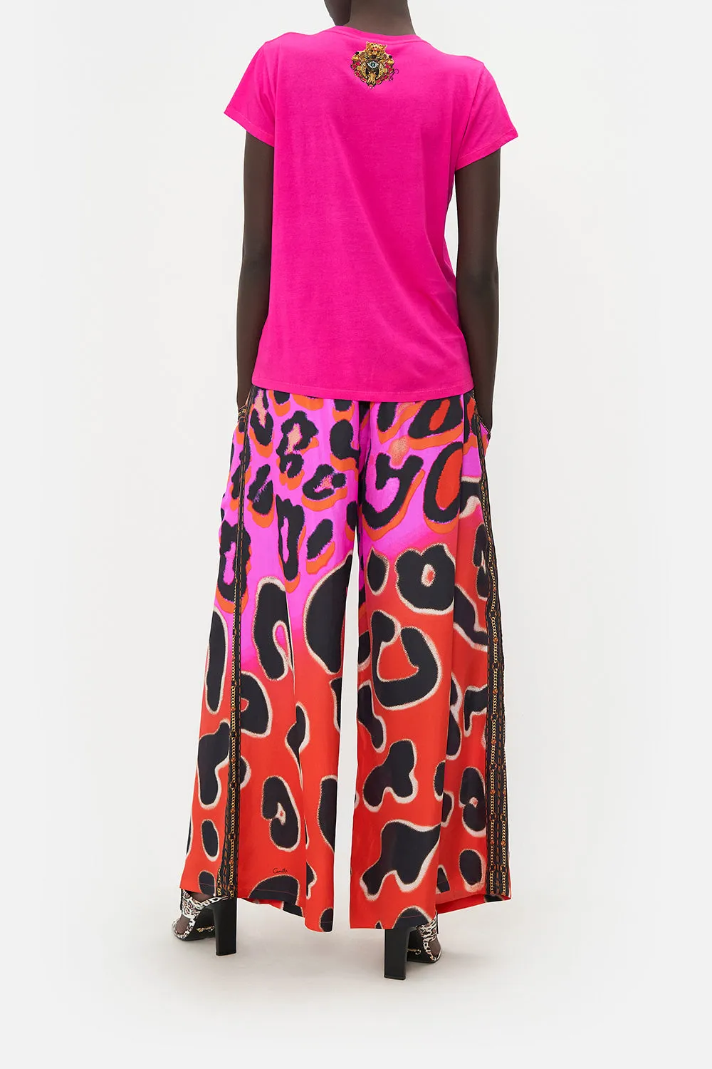 SLIM FIT ROUND NECK T-SHIRT ALWAYS CHANGE YOUR SPOTS sold by Camilla product image thumbnail 2