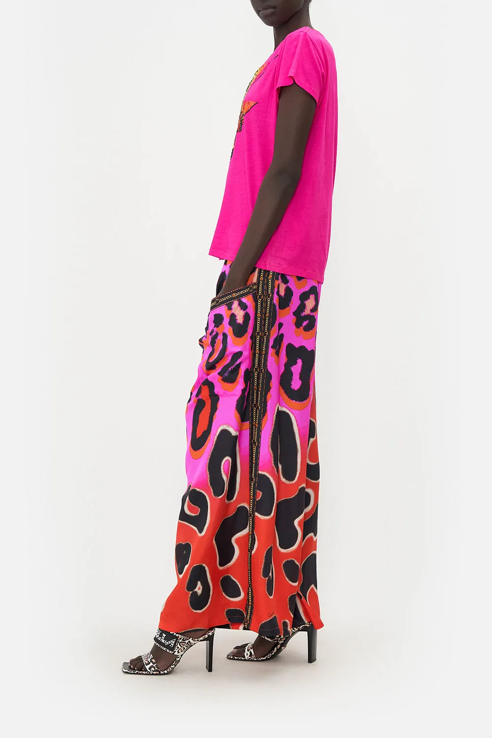 SLIM FIT ROUND NECK T-SHIRT ALWAYS CHANGE YOUR SPOTS sold by Camilla product image thumbnail 4