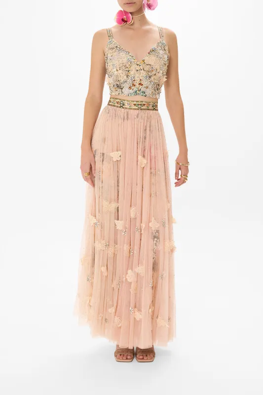 3D HAND EMBROIDERED SEAM DETAIL BRALETTE ROSE GARDEN REVOLUTION sold by Camilla