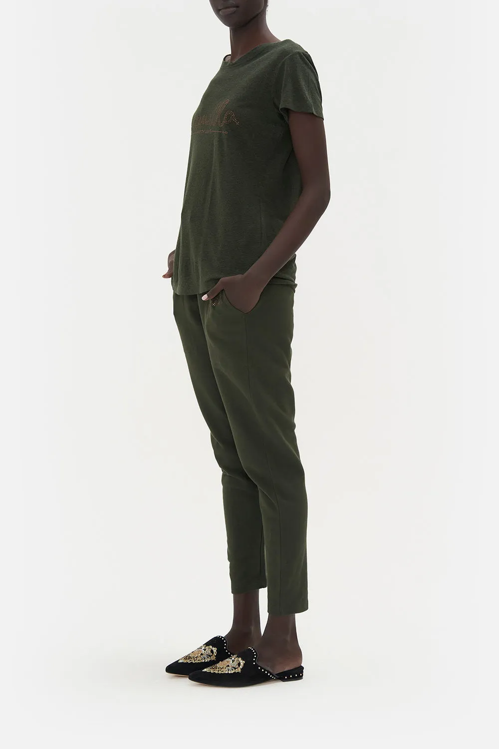 SLIM FIT ROUND NECK T-SHIRT PASSPORT TO PARADISE sold by Camilla product image thumbnail 4