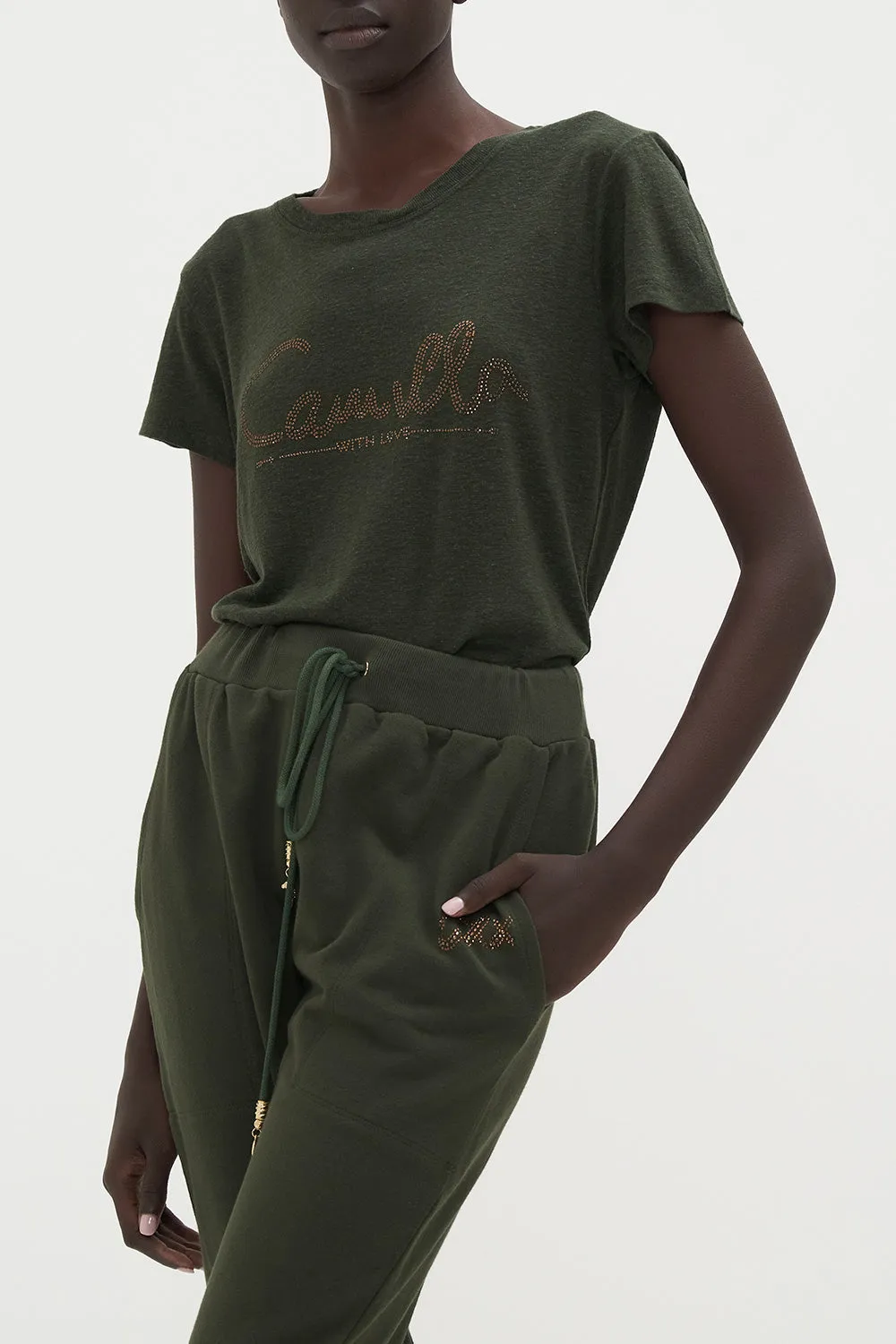 SLIM FIT ROUND NECK T-SHIRT PASSPORT TO PARADISE sold by Camilla product image thumbnail 5