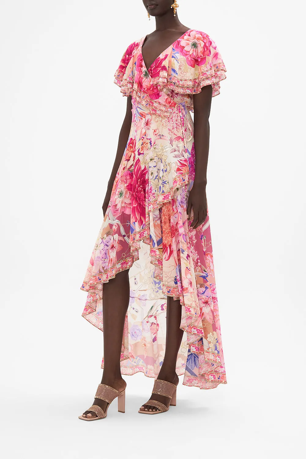 FRILL SLEEVE LONG DRESS ROSE BED RENDEZVOUS sold by Camilla product image thumbnail 4