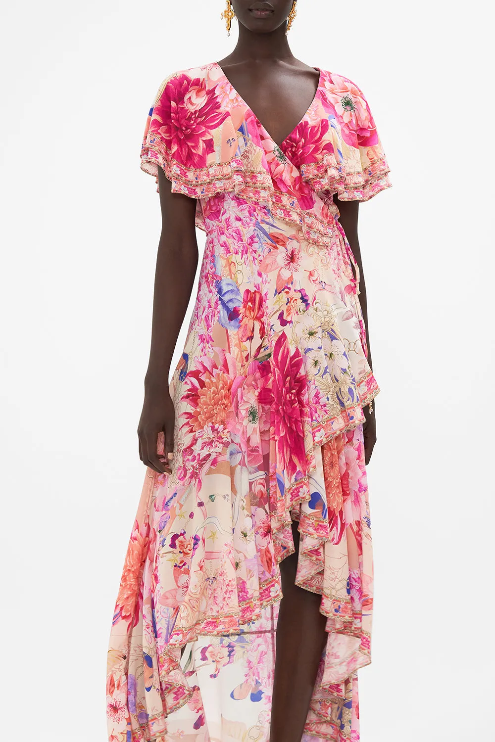 FRILL SLEEVE LONG DRESS ROSE BED RENDEZVOUS sold by Camilla product image thumbnail 5