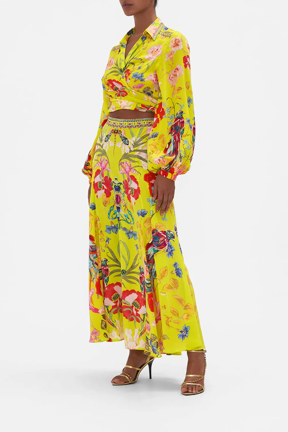 CROPPED WRAP SHIRT PEACOCK PROUD sold by Camilla product image thumbnail 4