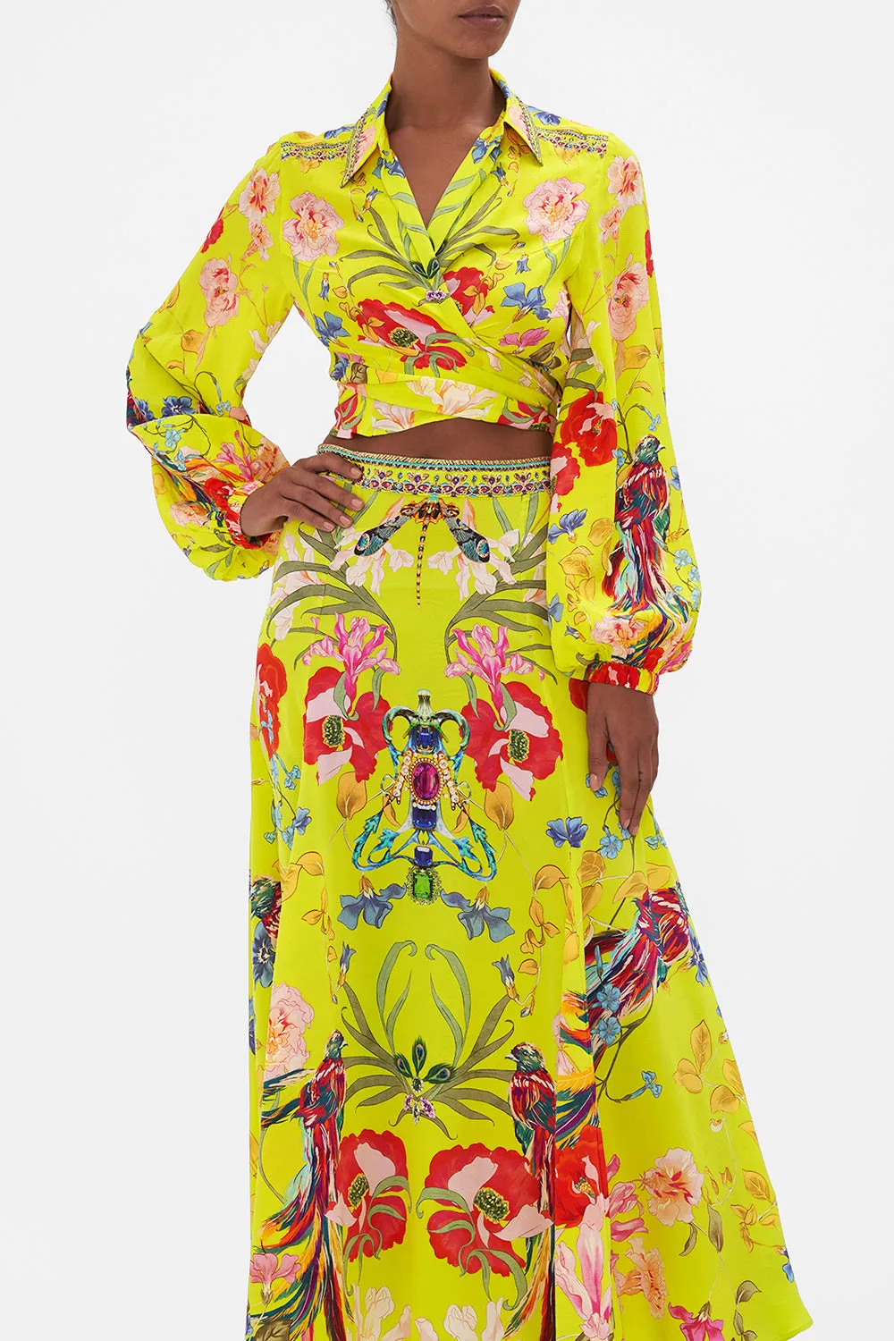 CROPPED WRAP SHIRT PEACOCK PROUD sold by Camilla product image thumbnail 5