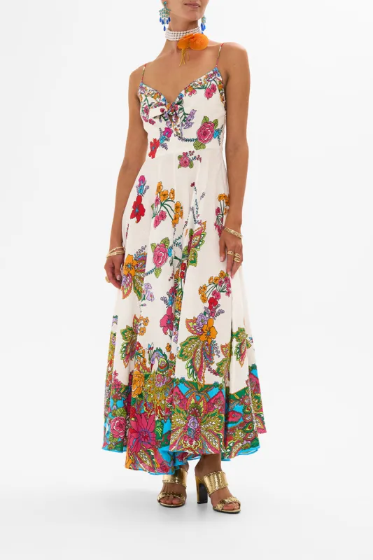 LONG DRESS WITH TIE FRONT COSMIC PRAIRIE sold by Camilla