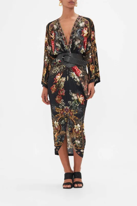 LONG SPLIT FRONT TWIST DRESS A NIGHT AT THE OPERA sold by Camilla