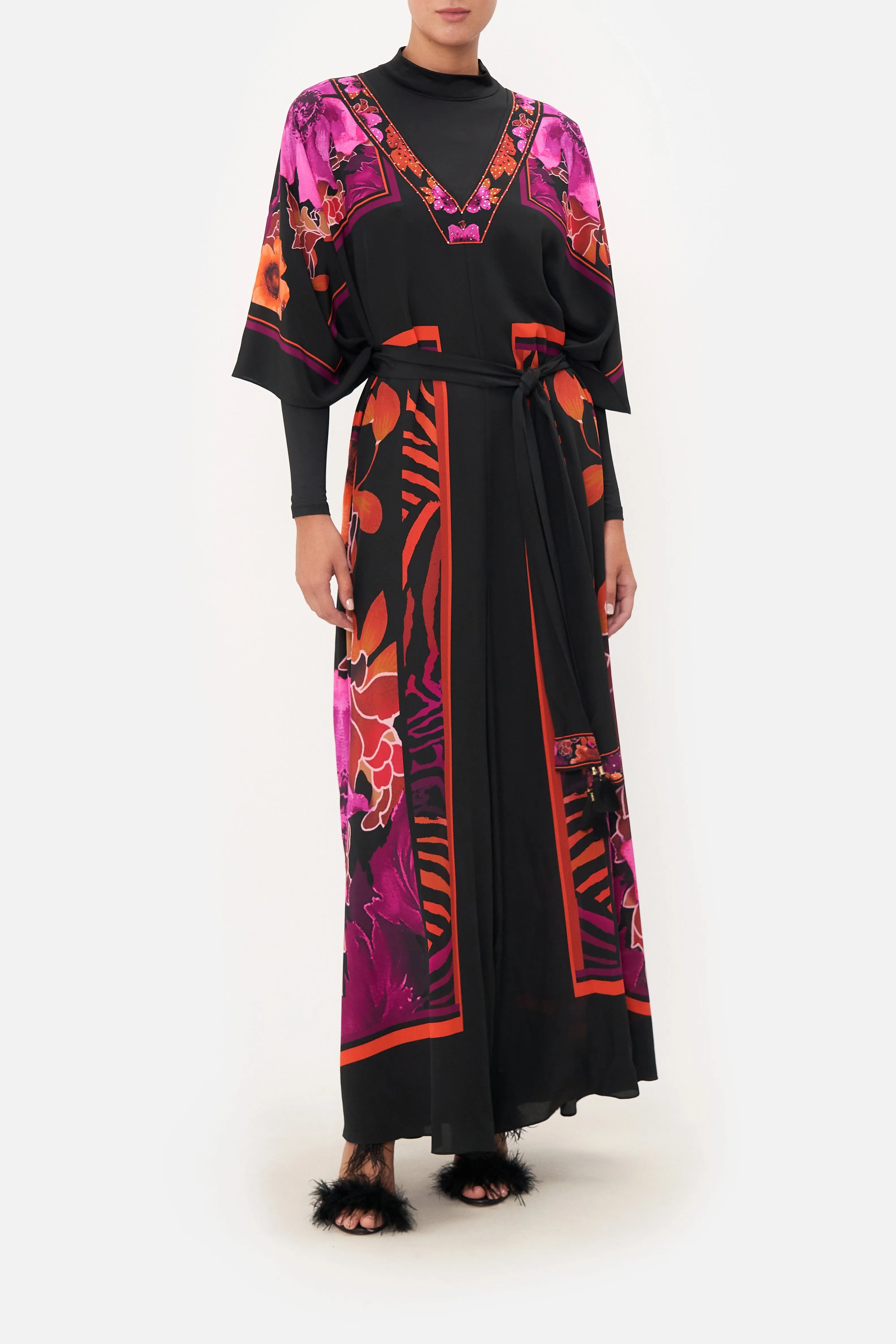 SCARF JUMPSUIT WITH BELT MIDNIGHT POPPY sold by Camilla